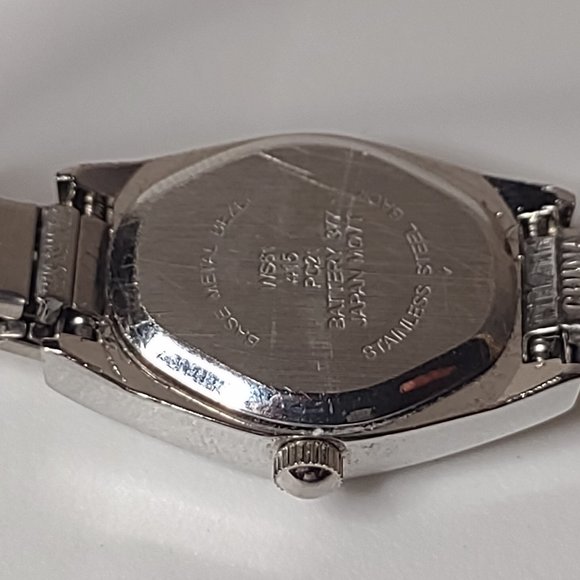 Silver Tone Metal Stretch Band Watch - Picture 11 of 13